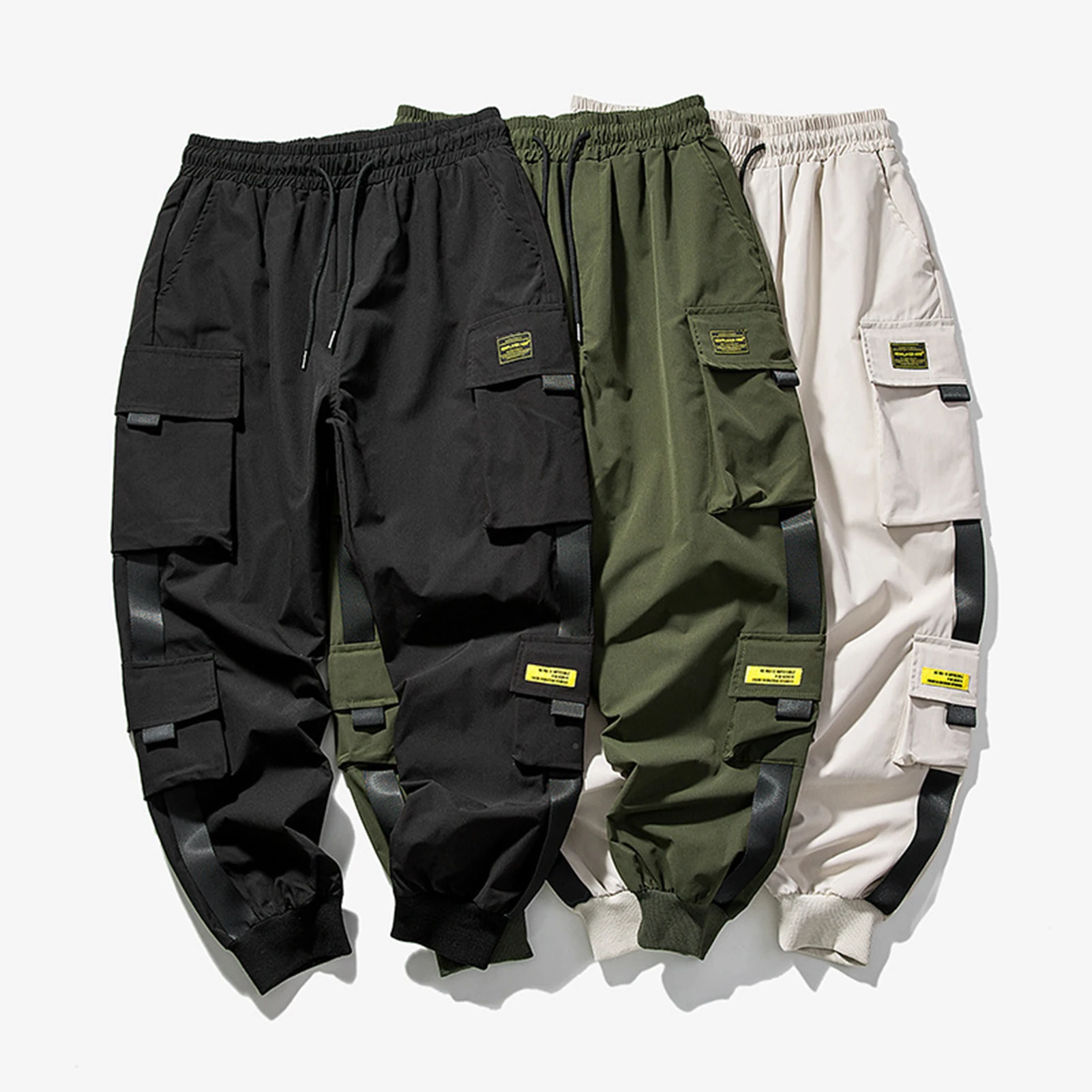 Multi Pocket Drawstring Cargo Pants, Men's Casual Cargo Pants For Summer Autumn Outdoor