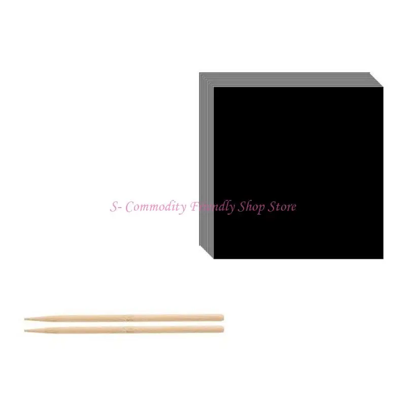 85AE 100 Pieces Scratch Notes with for Imaginative Creation Art Box Set Drawing for Educational Play