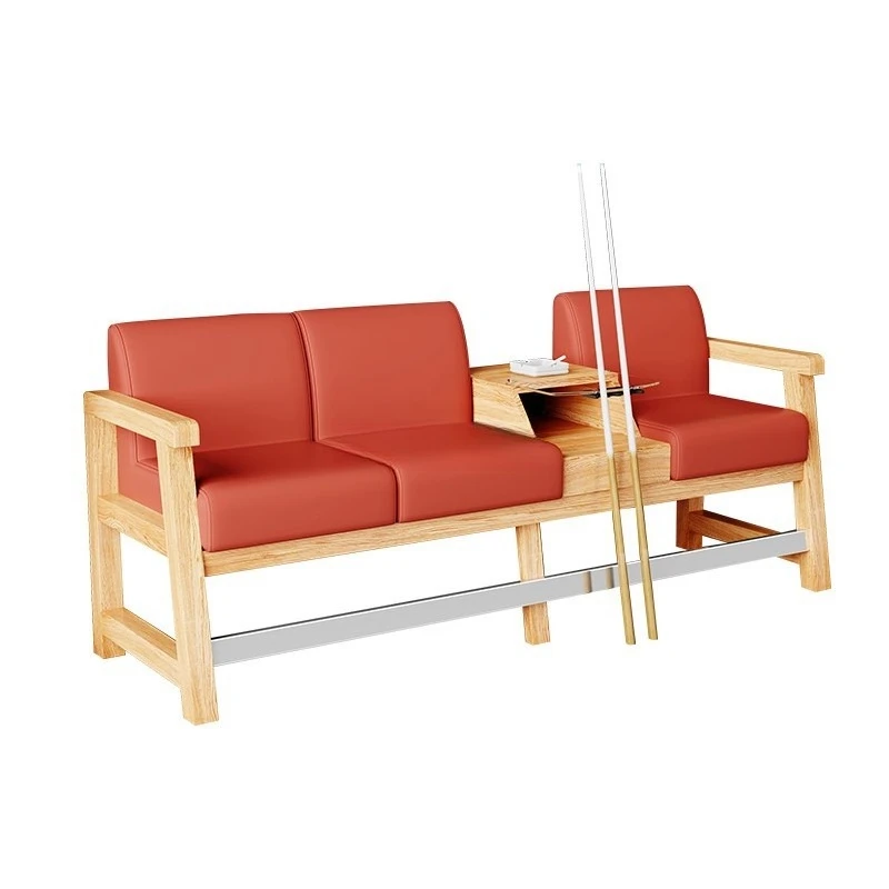 

Billiards chair viewing chair Solid wood sofa seat for billiard hall watching chair Ball room Ball room Rest Waiting chair