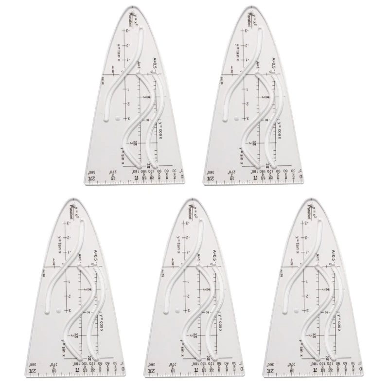 Parabolic Stencil Parabolic Template Parabola Ruler การวาดภาพ Parabolic Template เครื่องมือวัด ร่างไม้บรรทัดสำหรับนักเรียน