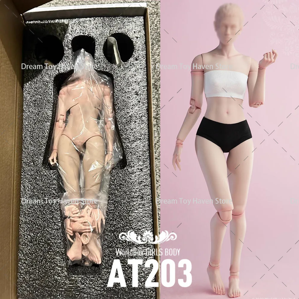 Worldbox AT203 ضوء أسمر/شاحب 1/6 المرأة الجندي سوبر مرنة المشتركة الجسم صالح 12 بوصة عمل نموذج لجسم تحصيل دمية