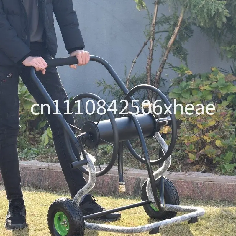 Metal water pipe storage frame, car wash, flower watering, household hose nozzle, high pressure pipe reel set
