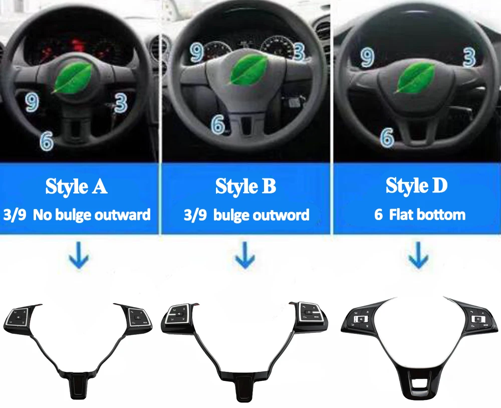 Upgrade Car Accessori Steering Wheel Button switch volume button audio switch phone button for VW Jetta golf polo passat hubs