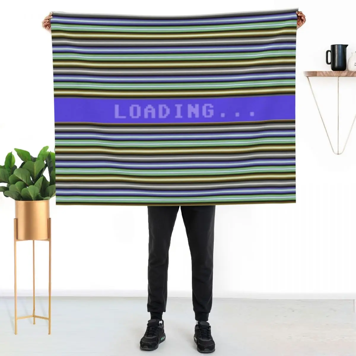 Commodore 64 Raster Bars Throw Blanket for babies Summer Beddings Single Flannel Fabric funny gift Hairys Blankets