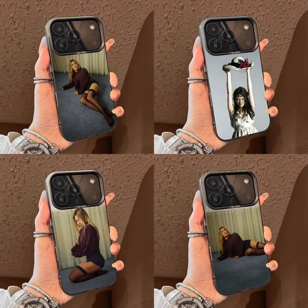 

H-Hilary Duff Luck or Something Phone Case For iPhone 15,17,11,14,13,16,12,E,Max,Plus,Air,Pro,Mini Black Matte Cover