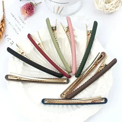 Candy Color Bangs Side Clips Acrylic Geometric Duckbill Clip Women Girls Simple Hair Edge Hairpin Korean Hair Accessories Clips