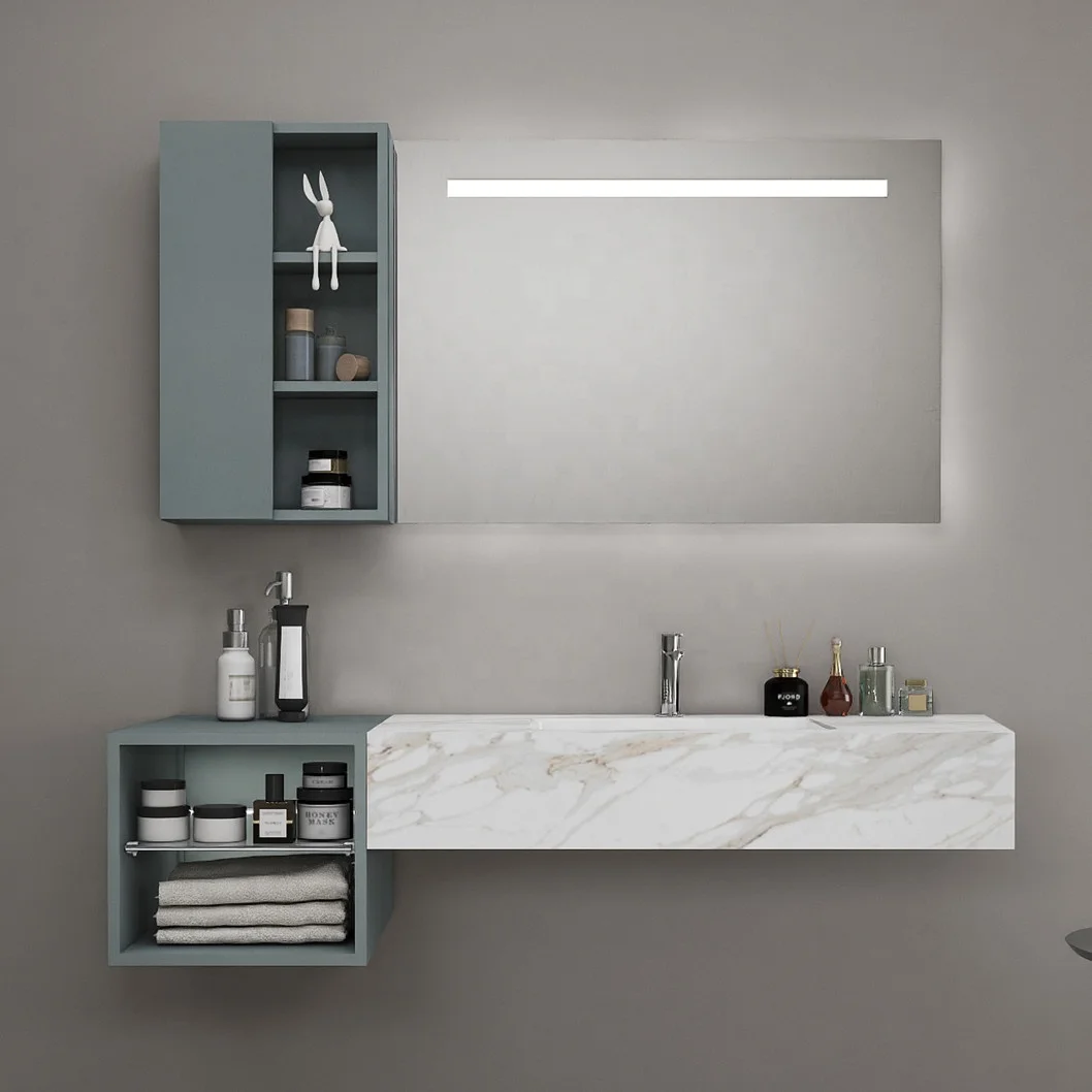 Chaozhou factory new style medicine cabinet bathroom mirror soild wooden bathroom cabinets