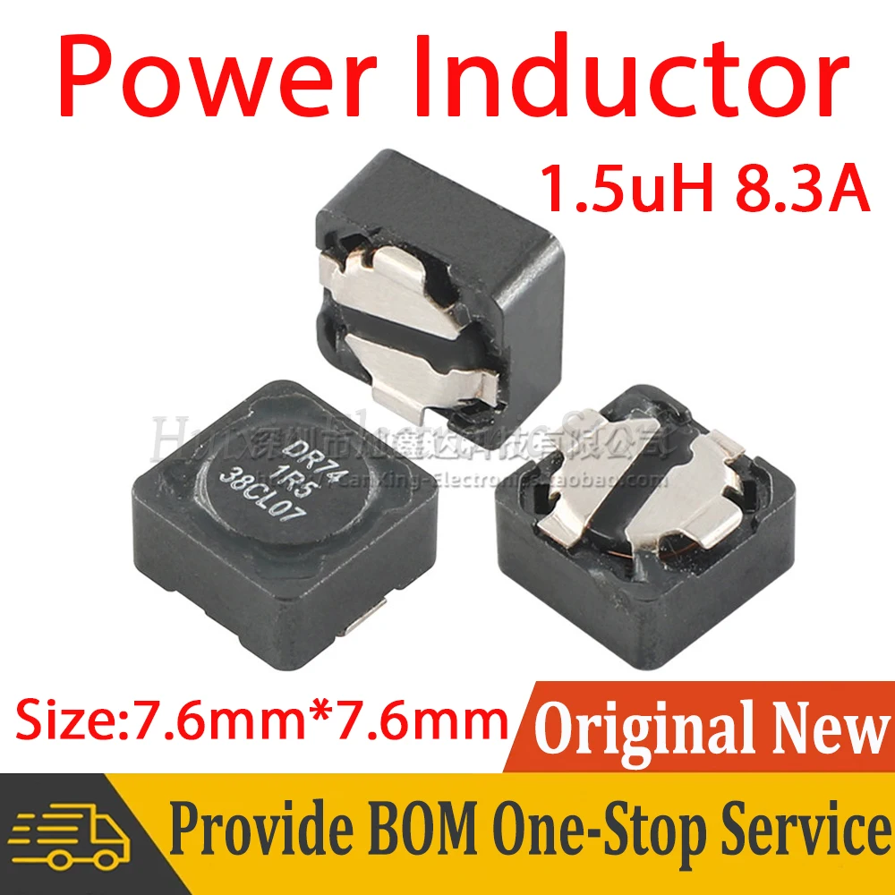 

5pcs DR74-1R5-R Molding Inductance 1.5uH 8.3A High Current Power Filter Inductor