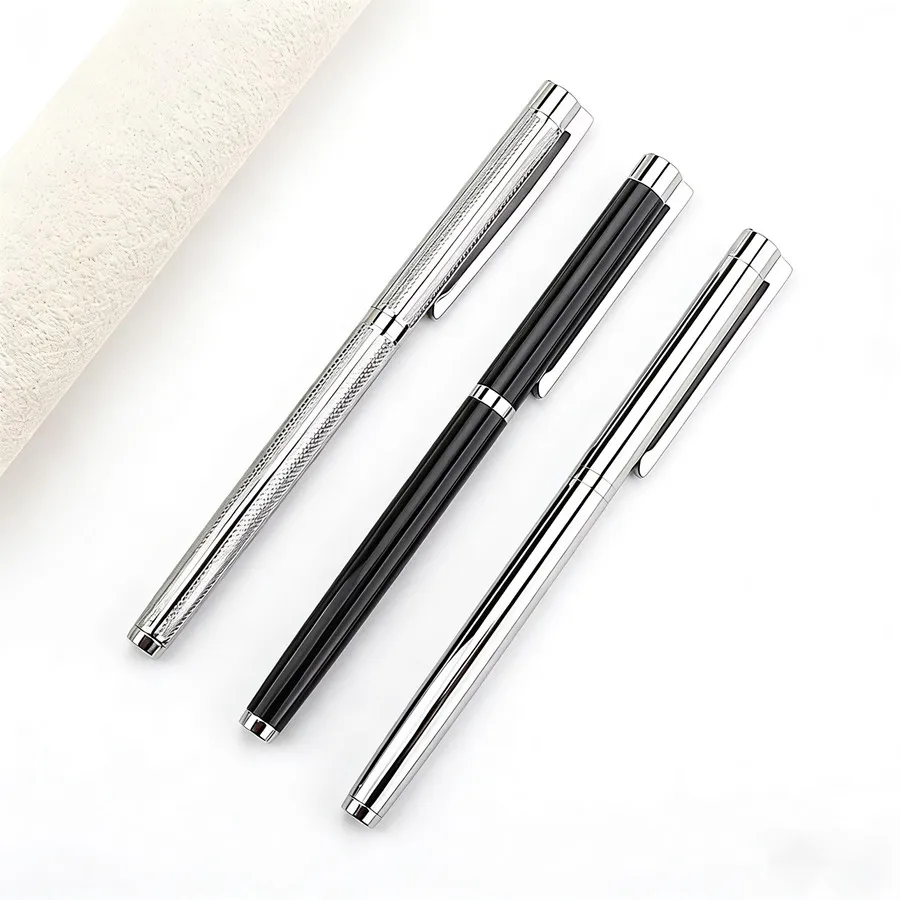 

Business Black Fountain Pen Metal Accents Fine Writing Pen for Executive Office