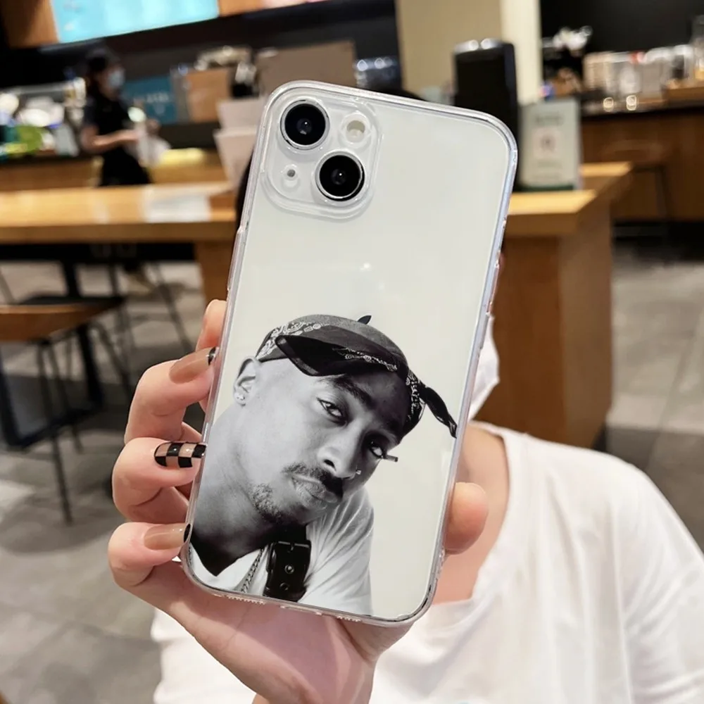 Rip Raper 2pac Phone Case For Iphone 15 11 13 14 Pro Max 7 8 Plus X Xr Xs Max 16pro 12mini Transparent Cover