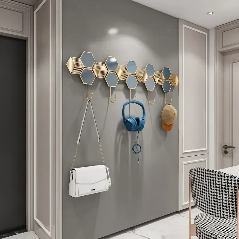 TAO Wall Hangers Clothes Metal Coat Racks Shelf Golden Clothes Rail Clothes Racks Entrance Hall Racks De Casaco House Accessorie