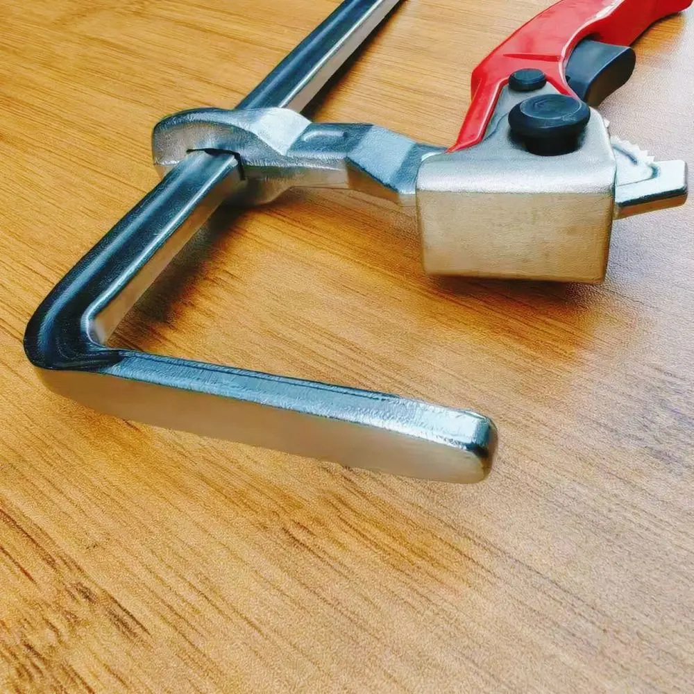 Fast Acting Ratchet Track F Clamp Woodworking Fixing Tool Steel Hand Clamp For Laidomi Manual Wood Working