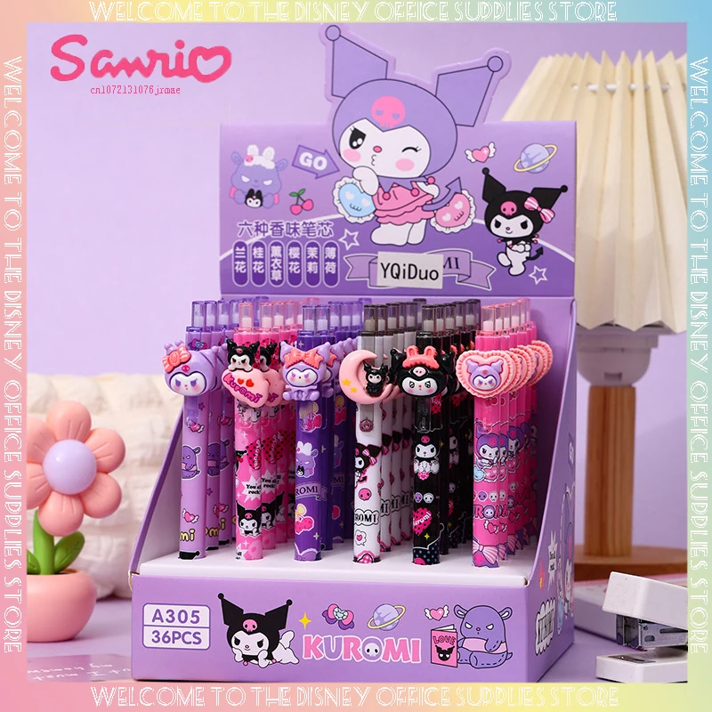 

Новый мультфильм фиолетовые эльфы Kuromi смоляная нашивка пресс-ручка 0,5 мм гелевая ручка черная ручка для подписи студенческие обучающие канцелярские принадлежности подарок