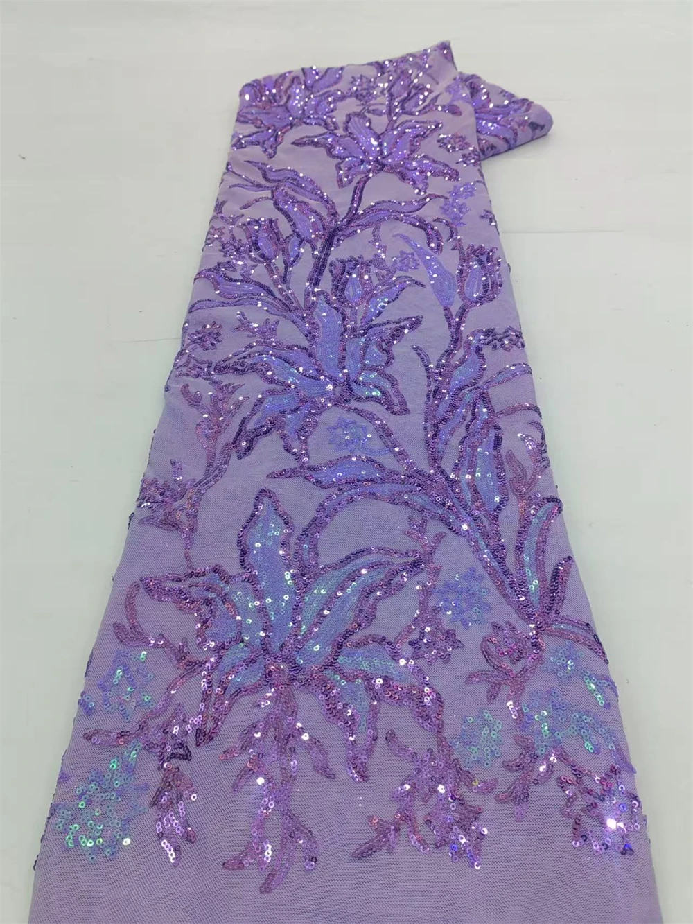 

Luxury African Sequins Net Fabric High Quality 5 Yards Nigerian French Mesh Tulle Lace Fabric For Sewing Wedding Party Season