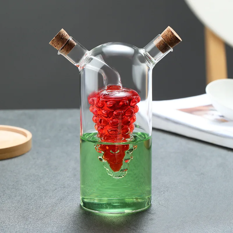 Kitchen Storage Container Glass Oil bottle vinegar pot Multi-purpose Seasoning Bottle/unique Double-layer Design Drink bottle