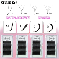 New 5DW M curl Eyelash Extensions 4DW 2D YY Premade Volume Fans 7mm 3DW LU/L Individual Lash Bundles Cilios 5W Natural Hair