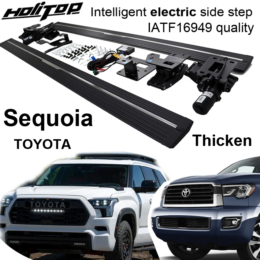 Newest running board foot board side bar for TOYOTA Sequoia 2018-2024,Intelligent electric scalable product ,excellent factory