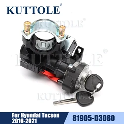 81905-D3080 Ignition Lock Switch Set Assembly Housing Cylinder Start Barrel With 2 Keys For Hyundai Tucson 2016-2021 81900-D3E00