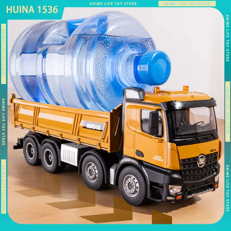 

1:14 Rc Car HUINA 1536 RC Truck Remote Control Truck Model Large Alloy Remote Control Engineering Heavy-Duty Dump Trucks Boy Toy