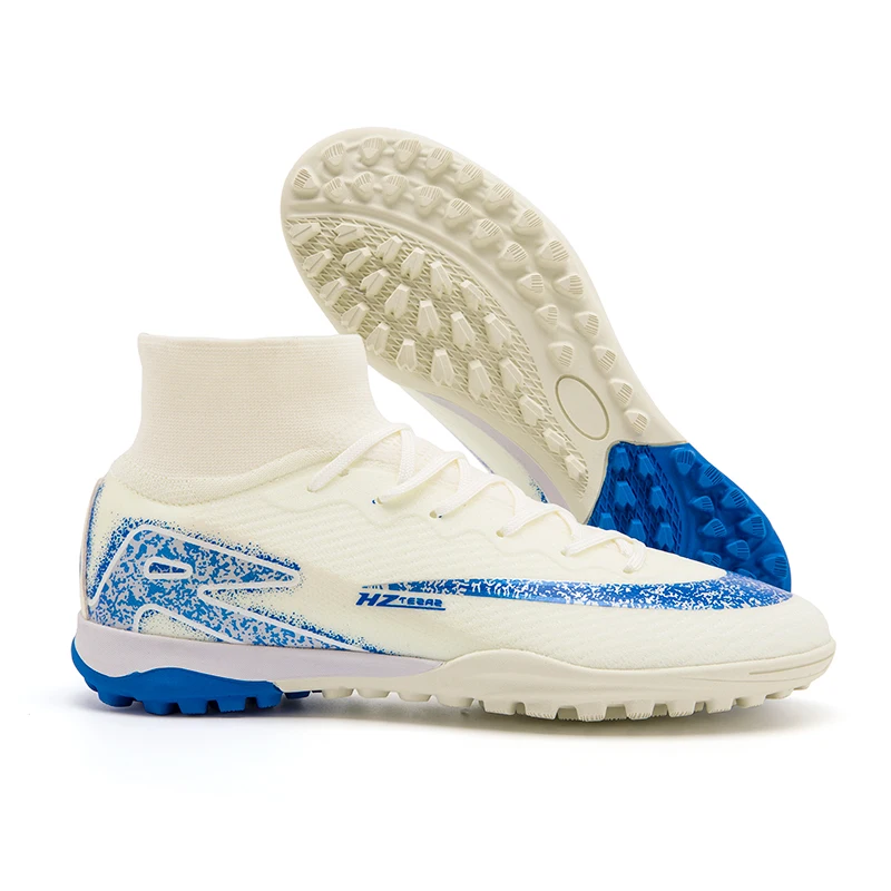 Boys Girls Soccer Cleats High-top Training Football Cleats Kids Ankle-high Soccer Shoes Lightweight Outdoor Futsal