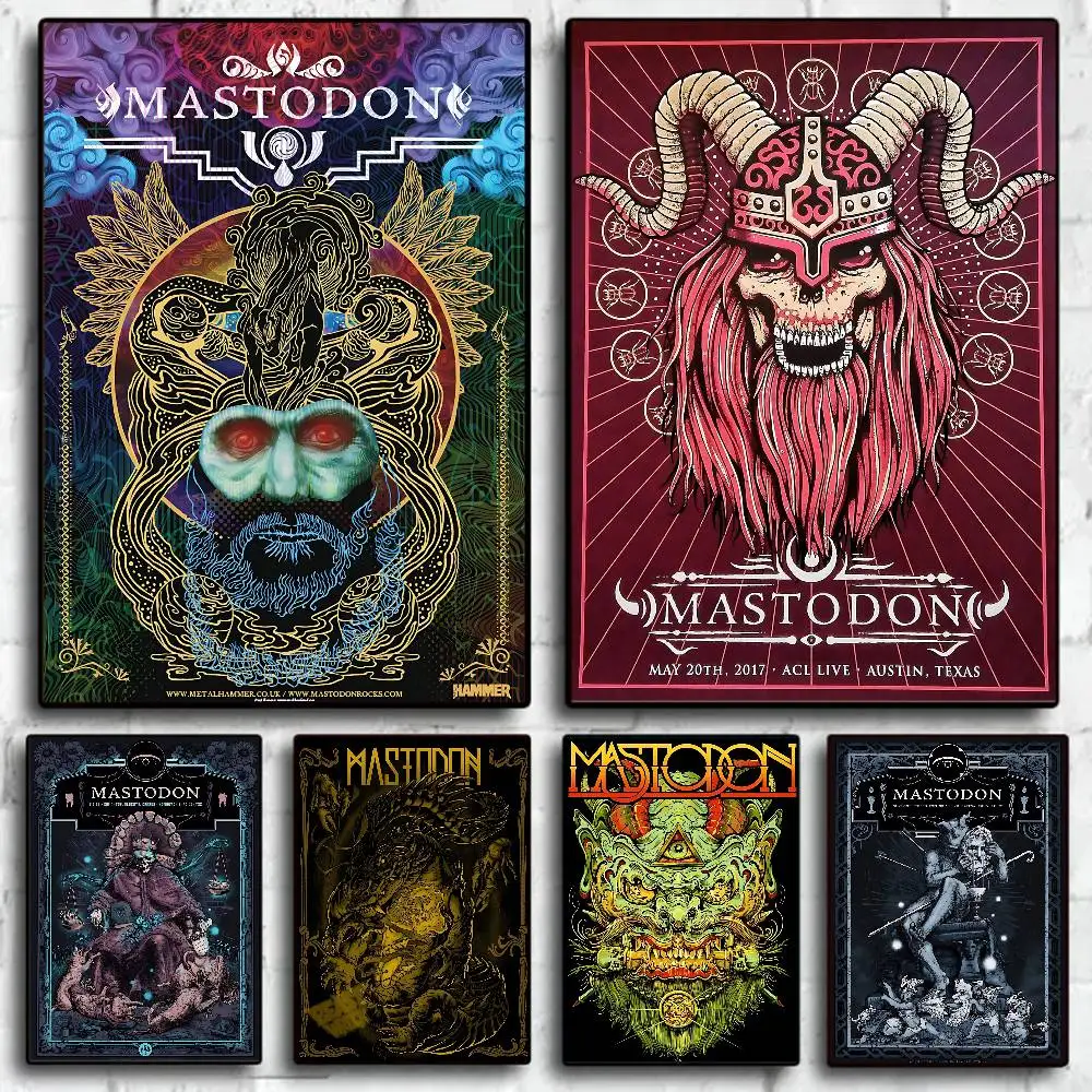Popular Classic M-Mastodon Band Whitepaper Poster HD Quality Poster Wall Art Painting Study Room Wall Decor view 4