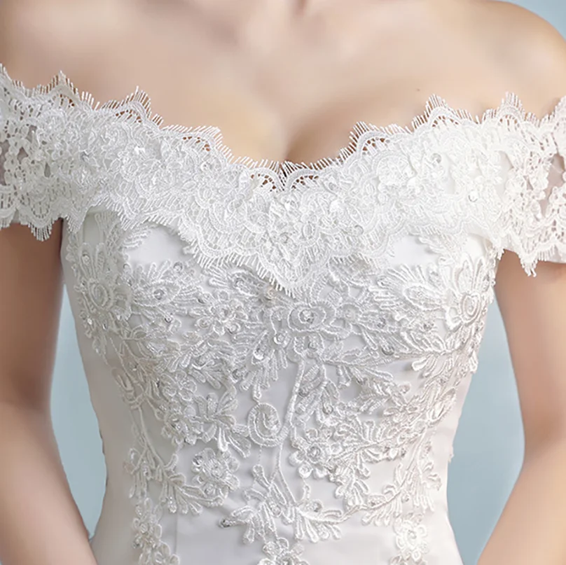 Robes de mariée sirène en dentelle blanche, patients longs désactivés, quoi que ce soit pour la mariée