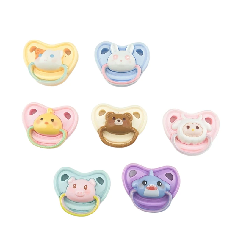 10 szt. Urocze Mini Smoczek-Drobiazgi dla Lalek, Akcesoria do Domku dla Lalek, Smoczek-Drobiazg dla Lalek Niemowląt, Zabawka dla Dzieci, Akcesoria do Smoczków dla Niemowląt