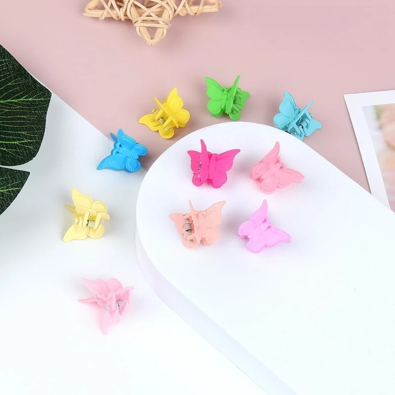 Glitzernde Mini-Schmetterlings-Haarklammern, glitzerndes, farbenfrohes Haar-Accessoire für Mädchen und Frauen, Y2KSet mit 30 Stück (Glitzer) – Detail 9