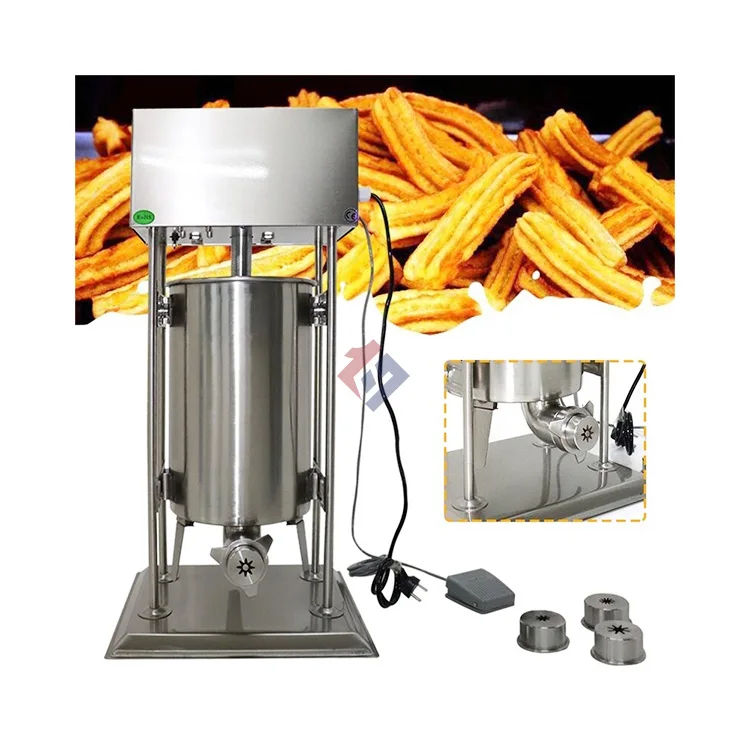 Commercial 15 Liters Automatic Spanish Churros Filler Machine and Fryer for Sale