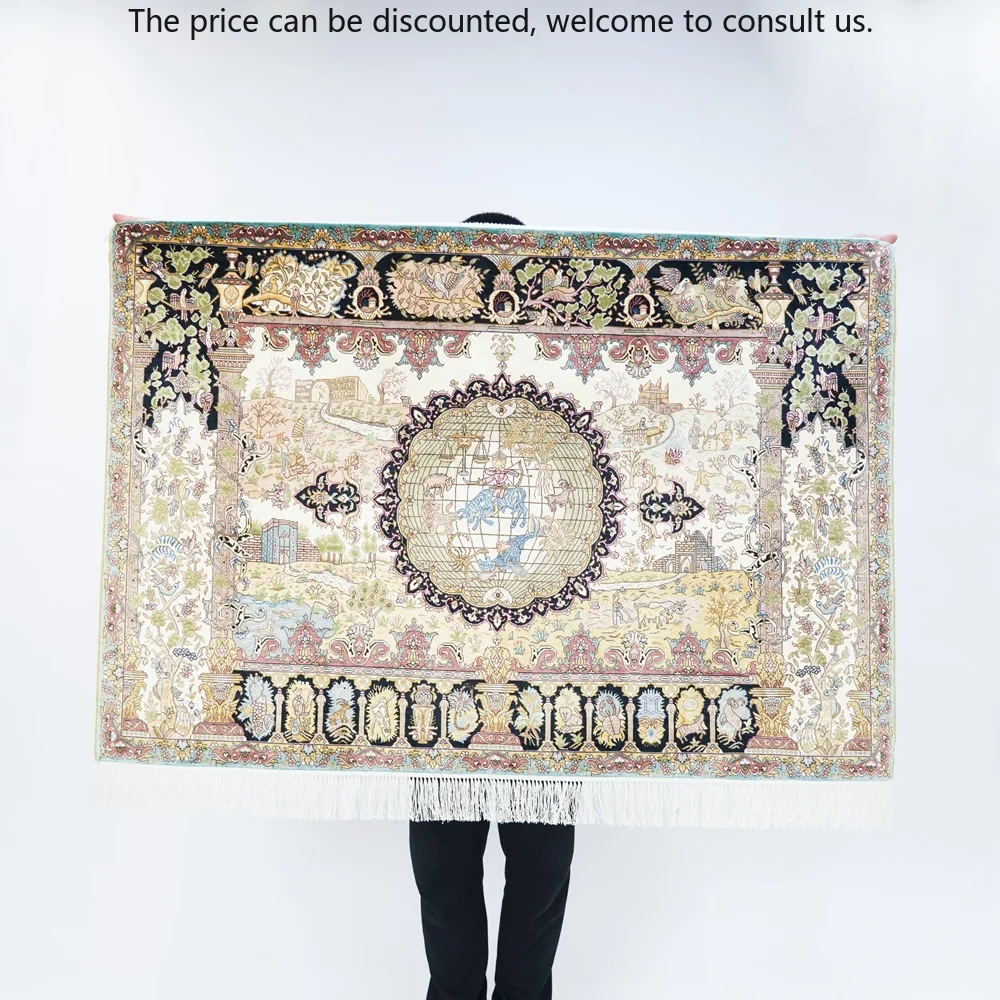 

91cmx137cm Handmade Rugs Tapestry Dubai Persian Knotted Road Northcote Custom Silk Carpet