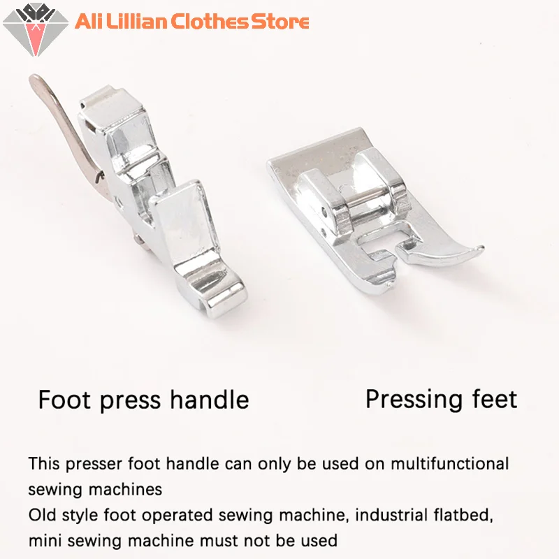 2Pcs Stitching Foot Holder Universal Presser Foot And Snap On Low Shank Adapter For Sewing Machine Quilting Stitching Foot