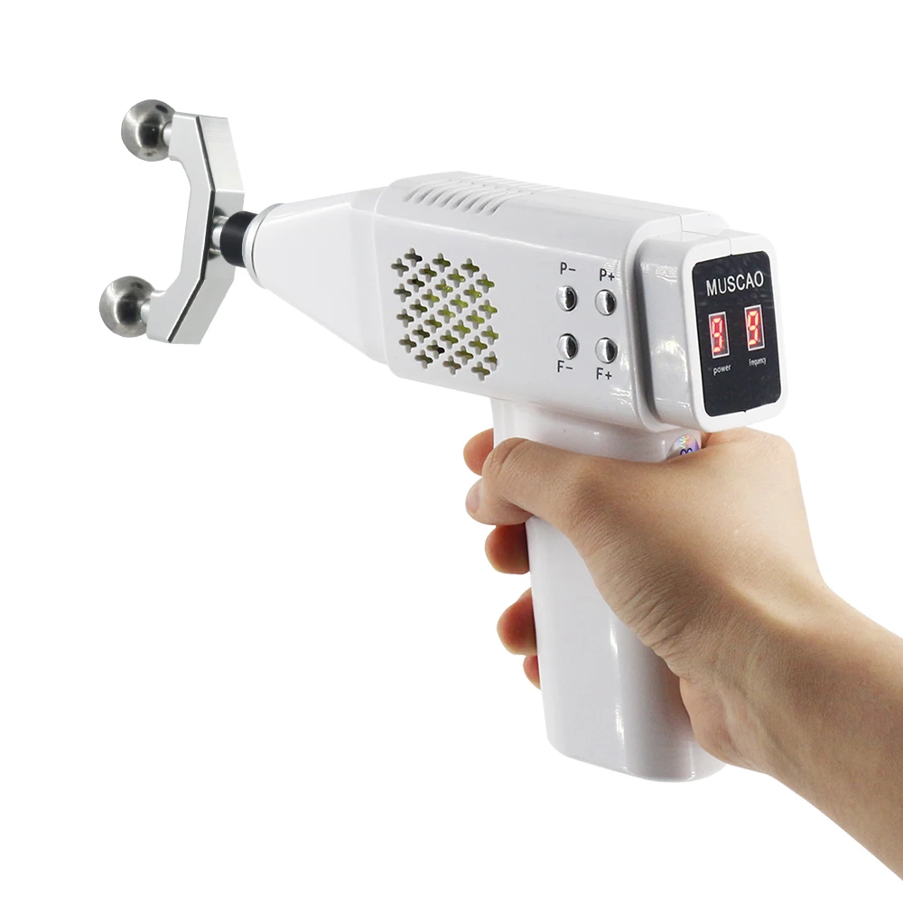 أداة تعديل العلاج بتقويم العمود الفقري لـ 900N مسدس تصحيح العمود الفقري تخفيف الألم 4 رؤساء علاج شدة قابلة للتعديل مدلك العمود الفقري 2025