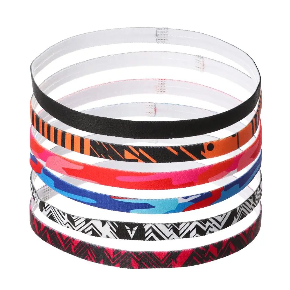 Anti-slip Elastic Headband Rubber Yoga Hair Bands For Women Men Running Fitness Sports Football Stretch Sweatband Candy Color