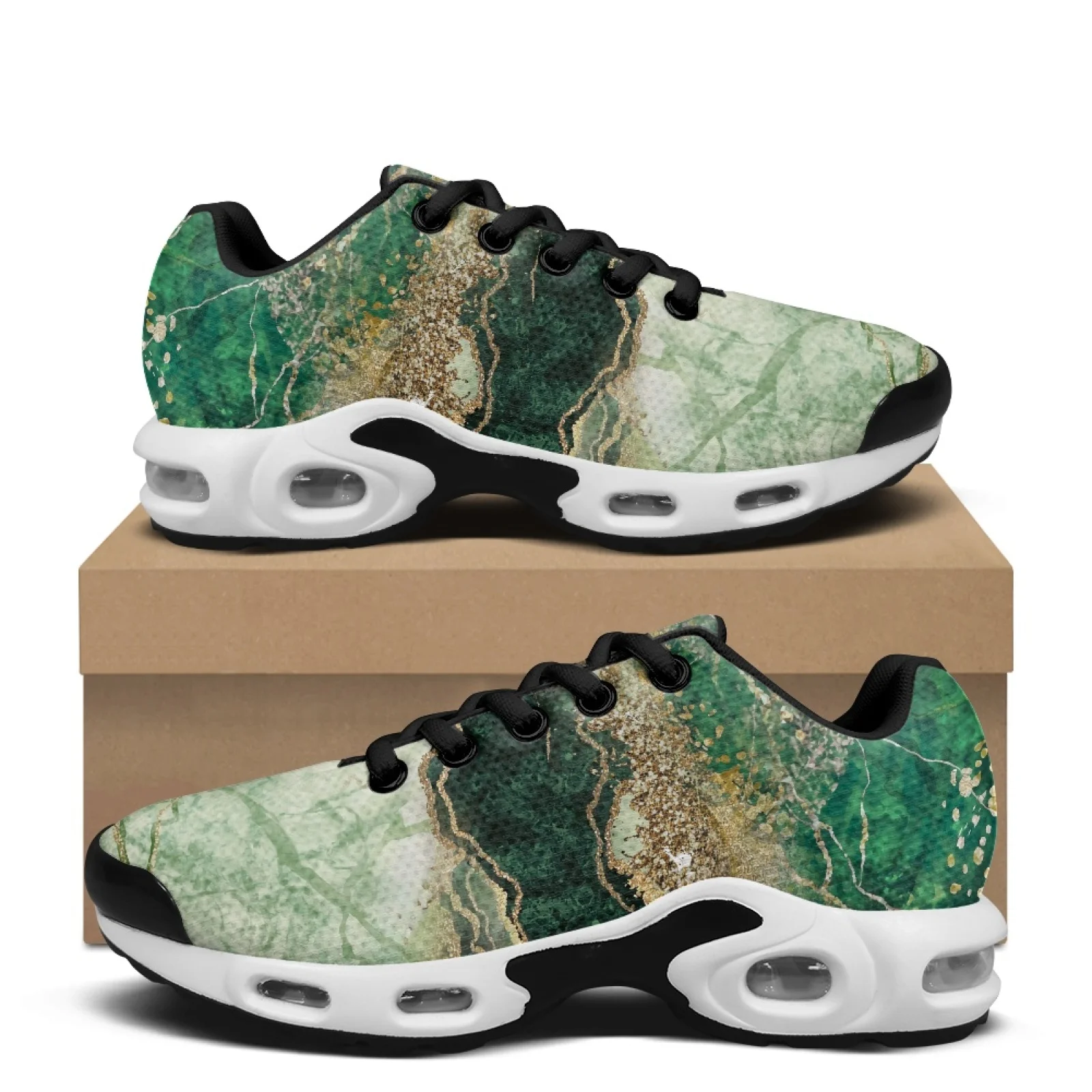 PENSTROLL Marble Texture Tennis Sneakers Mesh Cross Trainers Breathable Walking Shoes for Gym