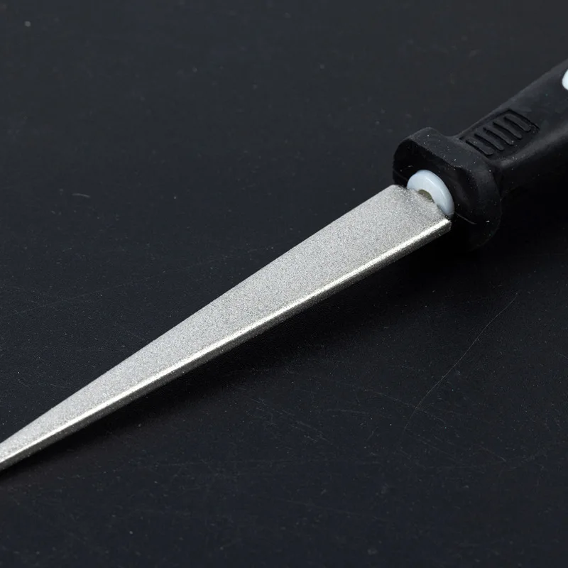 Diamant-Schleifstein mit einem Stein und zwei Vögeln, doppelseitiges, flaches und gebogenes Design, leicht zu greifender Griff – Detail 4