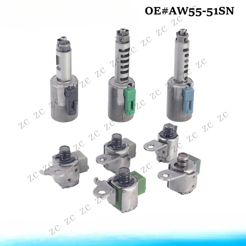 S+ 8X AW55-50SN Solenoid valve Kit AF33-5 AW235 For Volvo S40 V50 V70 RE5F22A AW55-51SN
