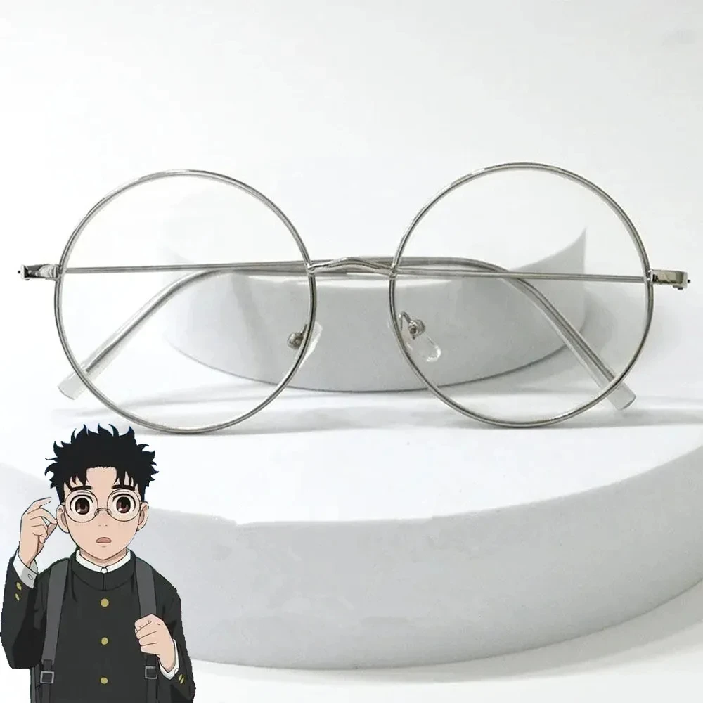 Anime Dandadan Ken Takakura Okarun Cosplay Glasses Unisex Alloy Eyewear Round Eyeglasses Jewelry Accessories Prop