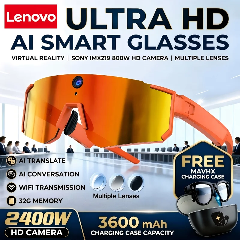 Smart Glasses Lens - Lenovo AI Smart Glasses ChatGPT 1080P