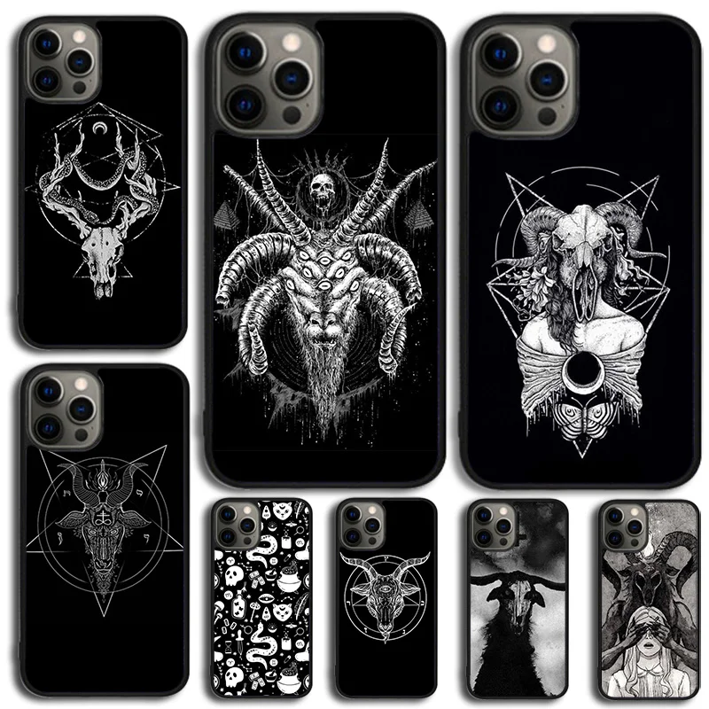 Gothic Witch Satan Phone Case For apple 16 Plus X XS Max XR iPhone 16 15 14 13 12 Mini 11 Pro Max  Cover Shell coque