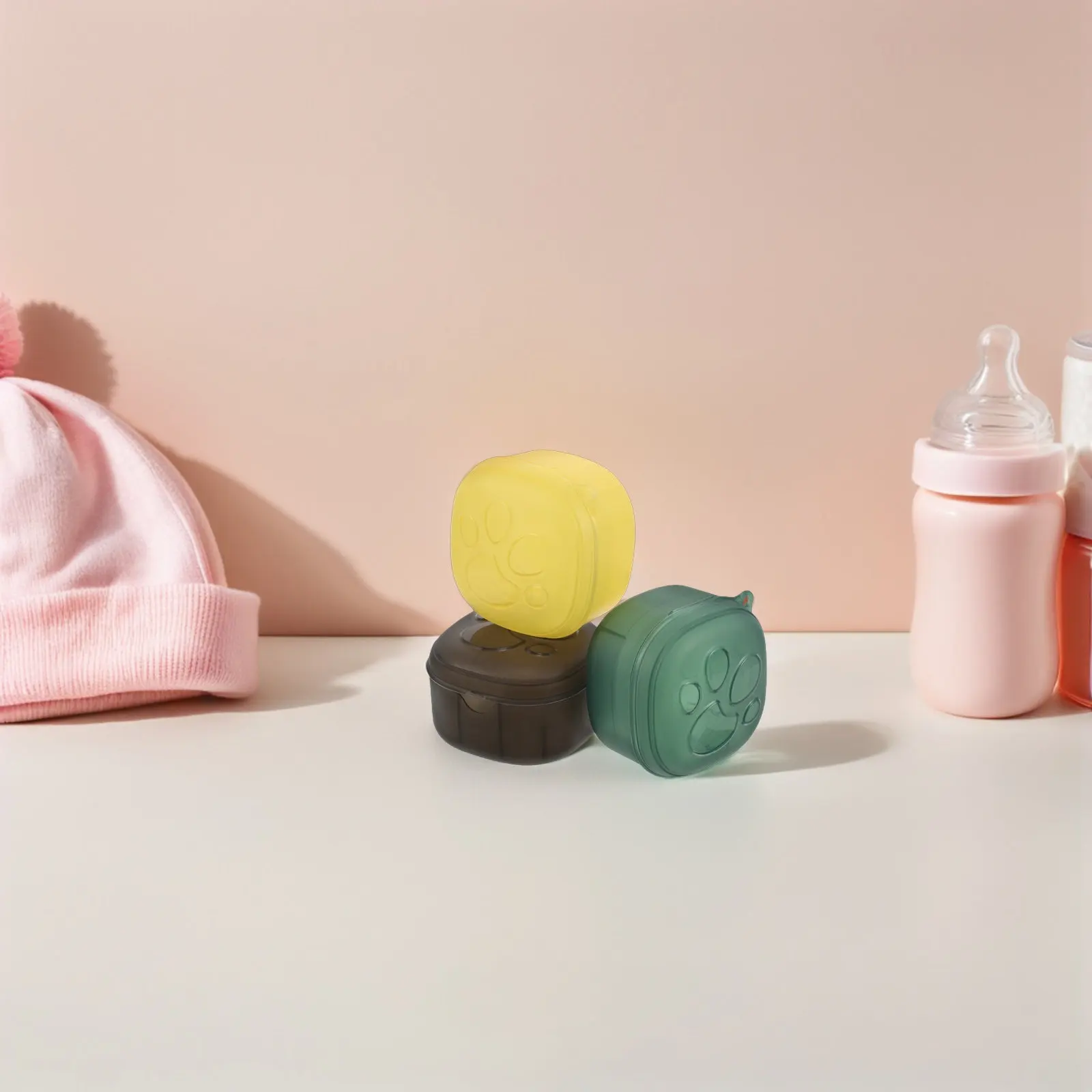 

3Pcs Pacifier Holder Case Set Compact Baby Soother Organizer Dustproof Portable Box for Nursery Daily Use Storage Case