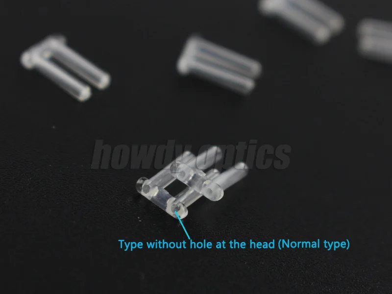 5000pcs Glasses Lock Bushings rimless optical frames plastic screws cover glasses accssories Double rubber plug