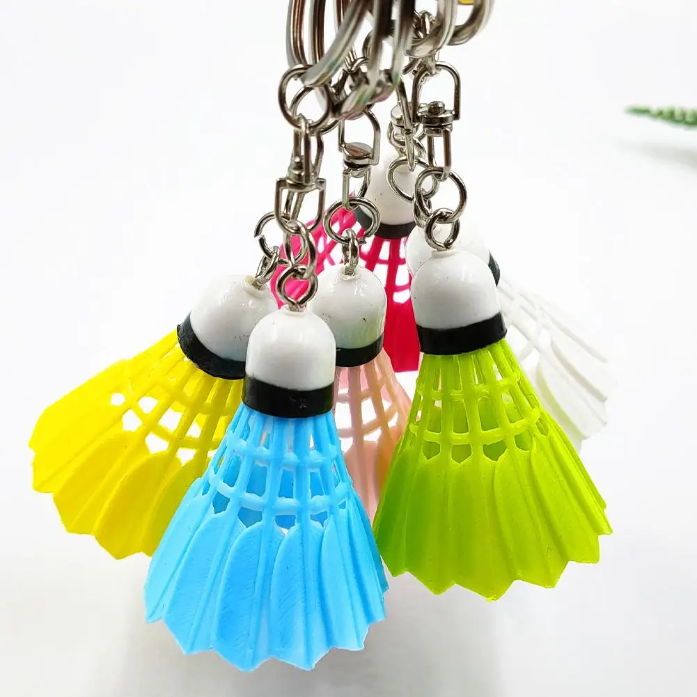 Mini 3D Badminton Keychain Creative Simulation Badminton Key Gifts For Car Bag Pendant Sports Keyring Shuttlecock Key Chain