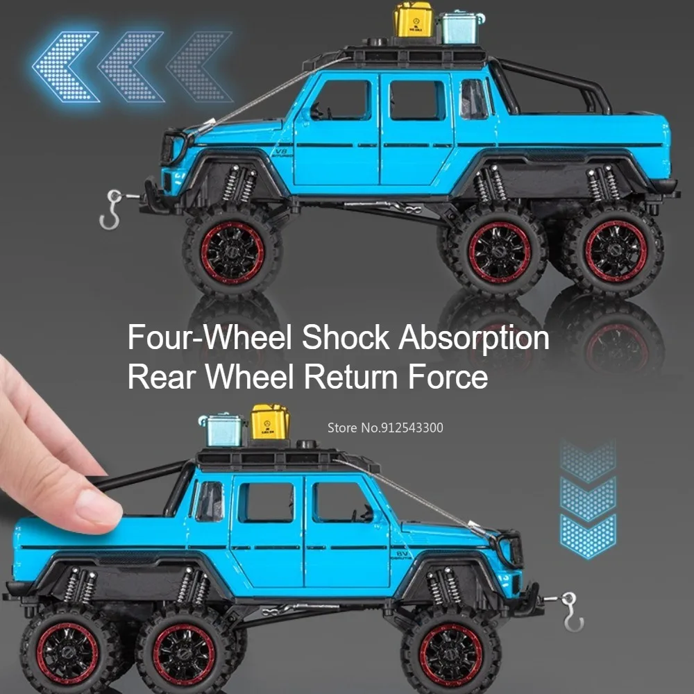 1:24 g63 gle350 modelo de carro brinquedo liga diecast puxar para trás portas abertas som luz modelos veículo brinquedos para meninos presentes aniversário