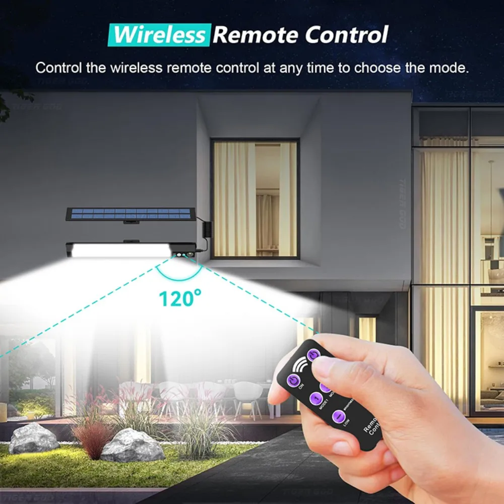 316/158 LED تعمل بالطاقة الشمسية ضوء جدار جبل مصباح قابلة للشحن محس حركة مقاوم للماء إضاءة أمنية ساحة سياج سقيفة التخييم