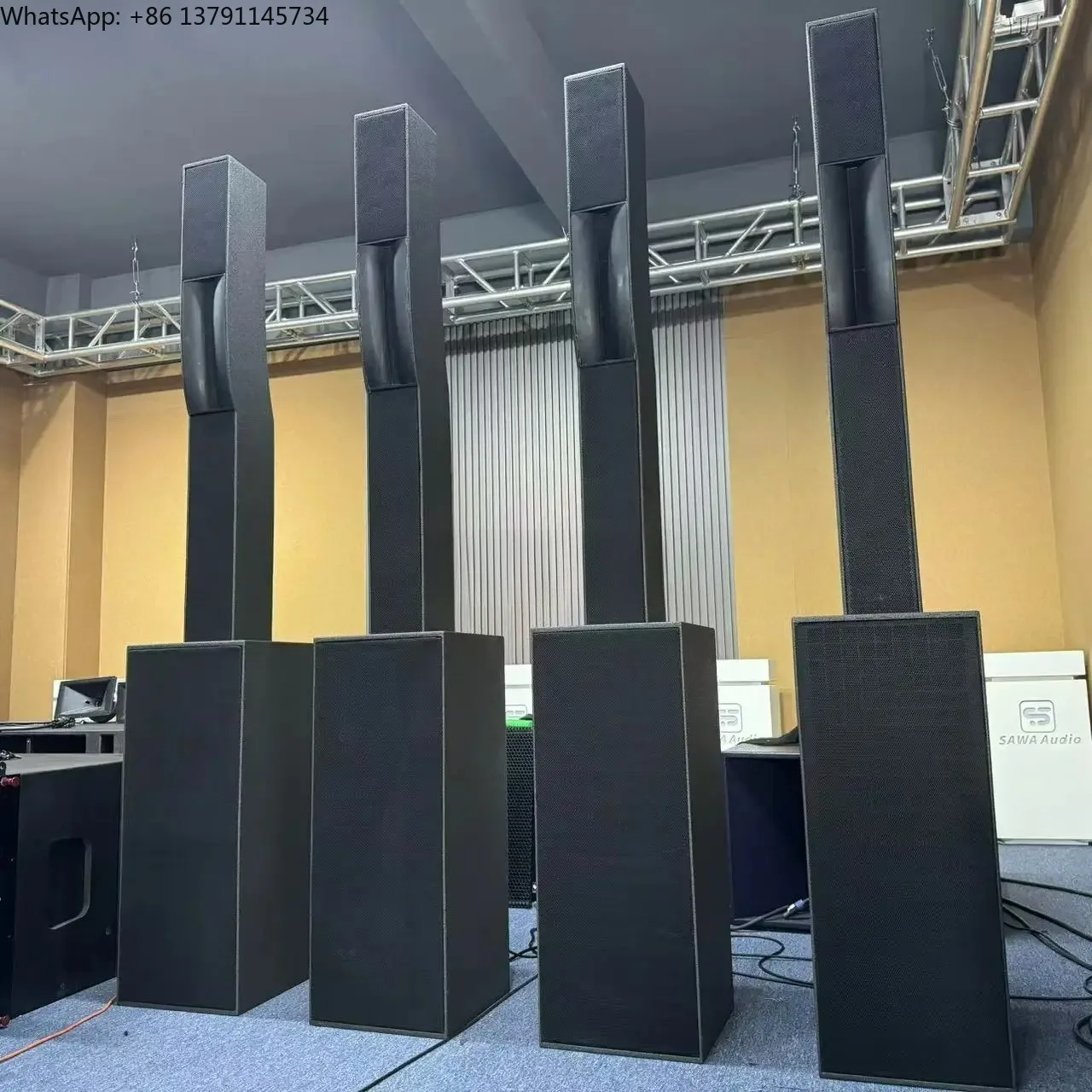 5 Inch 2-way Passive Column Speakers 6x5 Inch Column Array Speaker Sound System With Dual 12 Inch Subwoofer