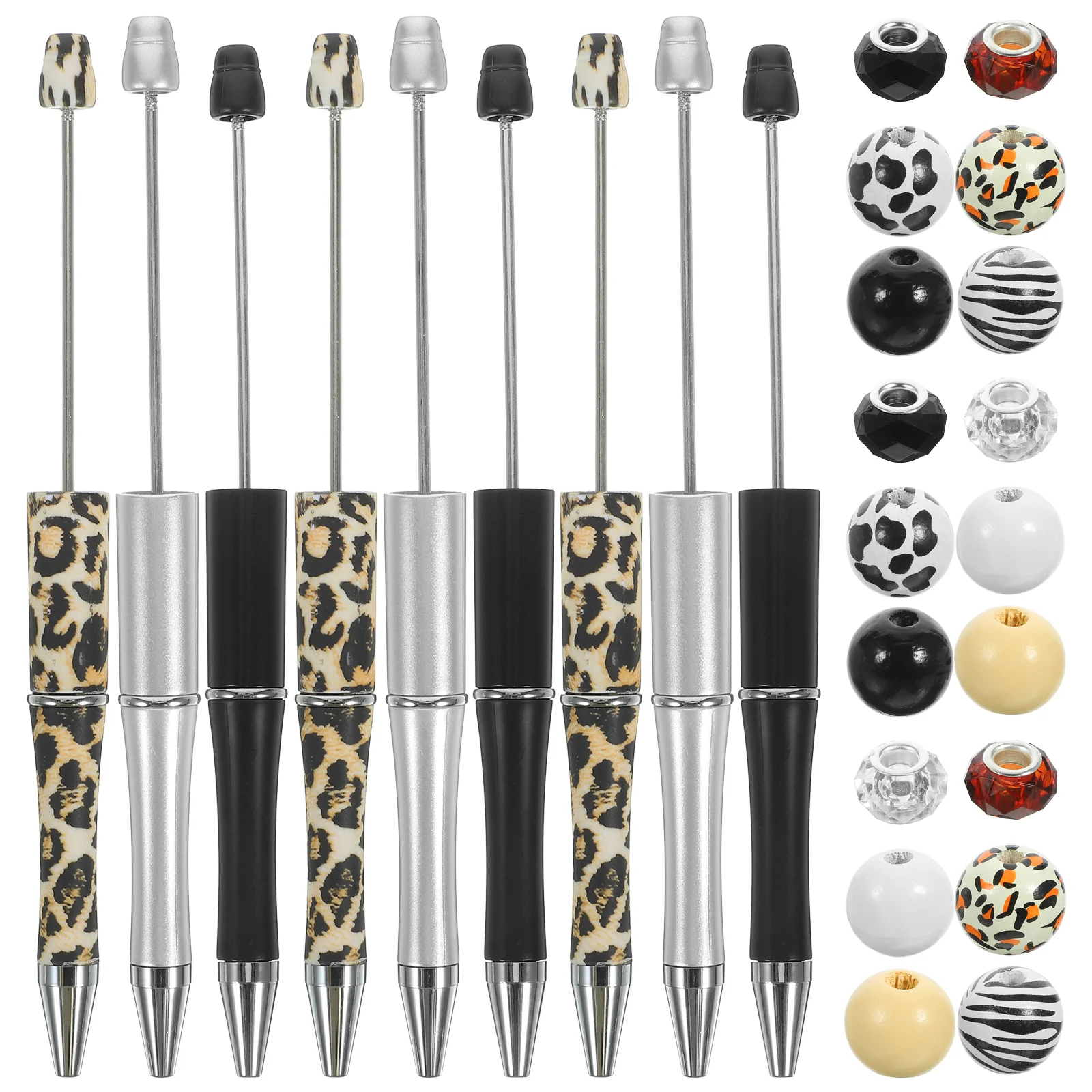 

12 Pcs Beaded Ballpoint Pen Pens Bulk Supplies Making Kit Suite Kits Writing Beadable