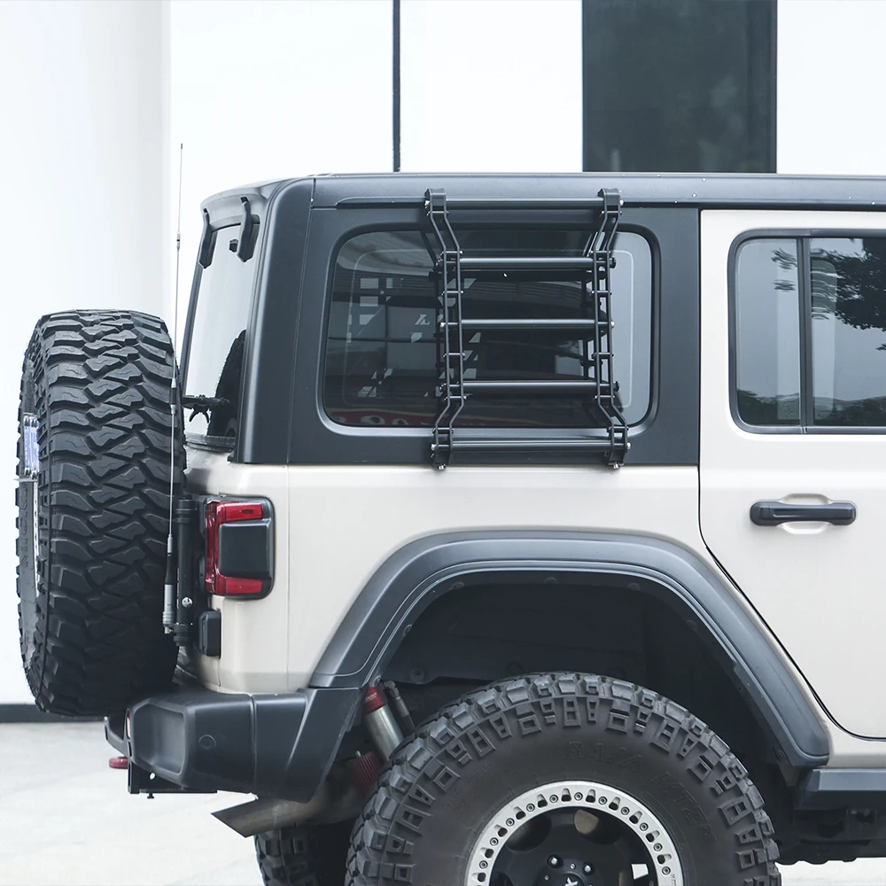 Auto side ladder for Jeep Wrangler JL 2018- Maiker manufacture accessories aluminum climb 