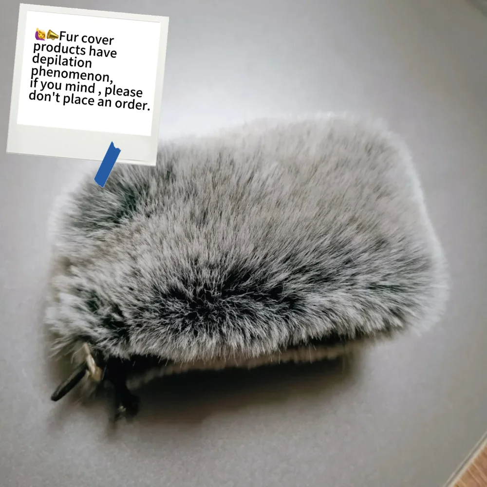 AOSHEN for TASCAM DR40 Recording Microphone Dead Cat Outdoor Artificial Fur Windshield Cover Muff Windscreen Sleeve Shield