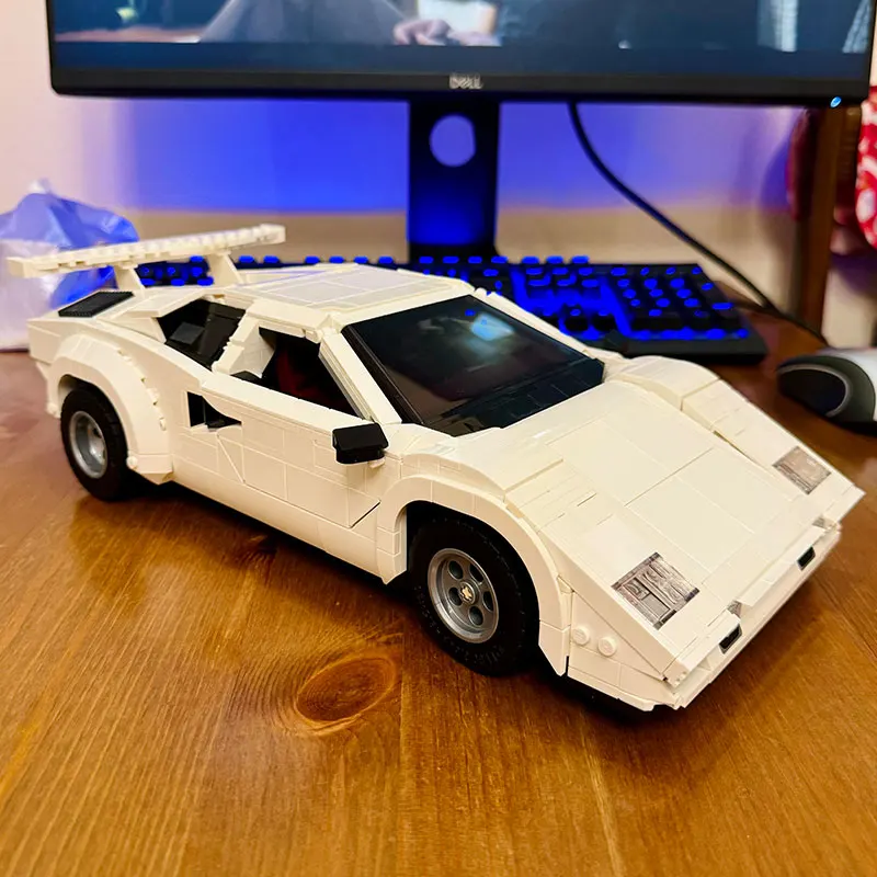 New 2025 Countach 5000 QV Building Blocks 1506Pcs Super Racing Car Model Classic Collection Bricks Cars Toys For Kids Gift