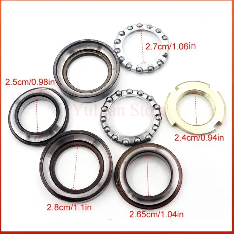 Seven-piece Bowl Bearing Assembly Steering Shaft Column Steering for Citycoco Scooter Accessories Parts